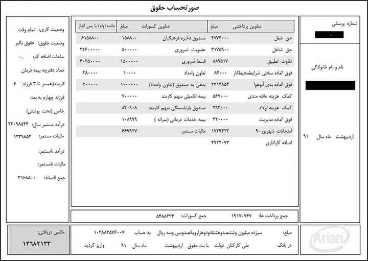 فیش حقوقی