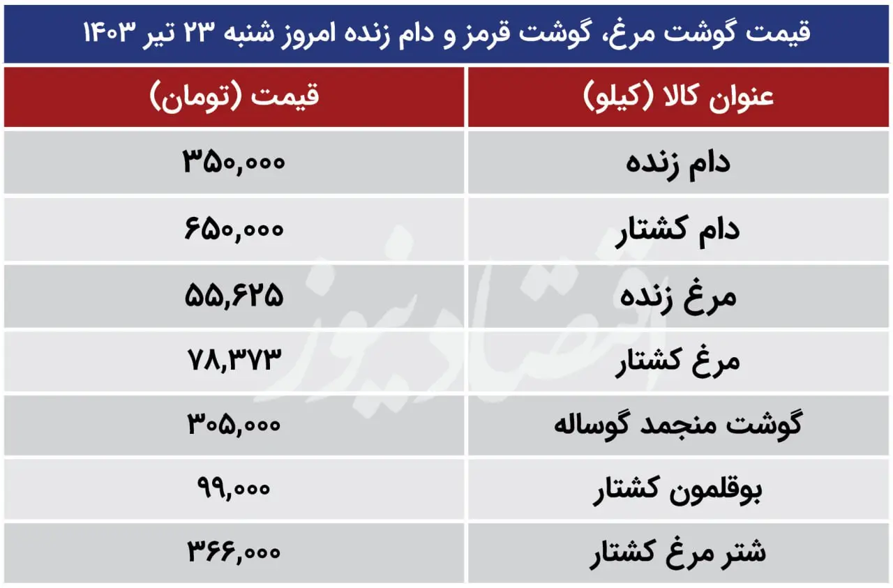 قیمت مرغ