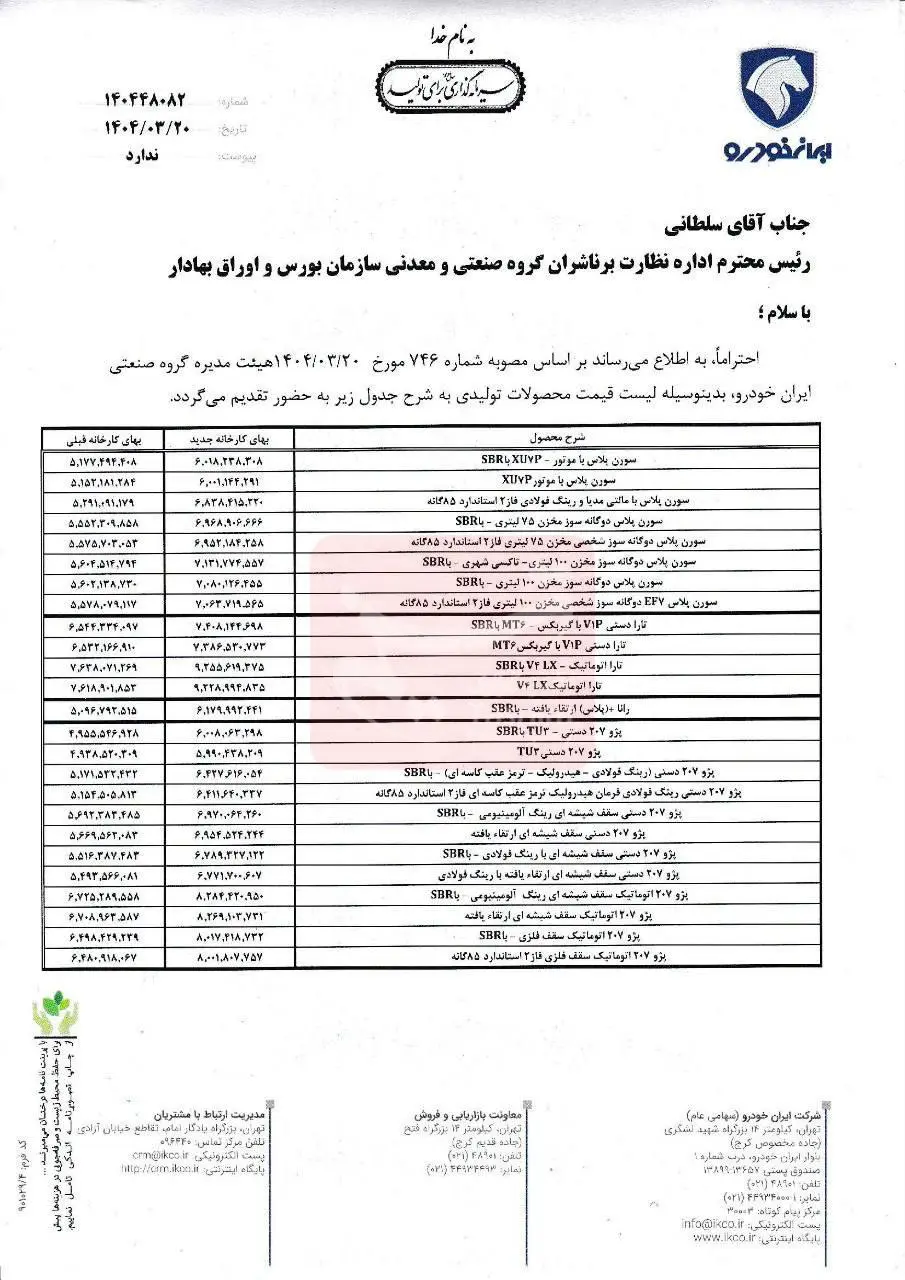 قیمت خودرو