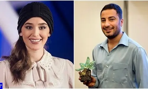 عکس ست تابستونی زرد قناری نوید محمدزاده و فرشته حسینی | فرشته خانوم با تیشرت زرافه ای و شلوار مام فیت 12 میلیونیش ترکوند