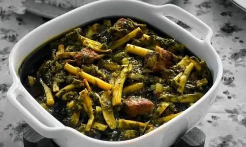 طرز تهیه خورشت کنگر تهرانی با سبزی معطر + نکات خوشمزه شدن خورشت