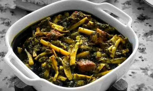 طرز تهیه خورشت کنگر تهرانی با سبزی معطر + نکات خوشمزه شدن خورشت