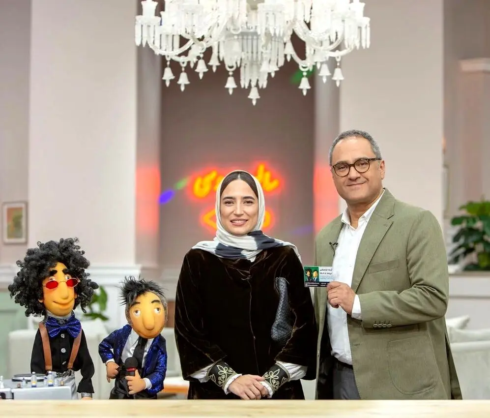 حضور رامبد جوان و همسرش در برنامه دورهمی + تصاویر