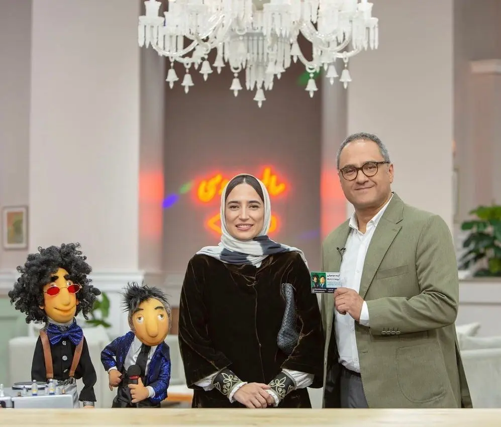 حضور رامبد جوان و همسرش در برنامه دورهمی + تصاویر