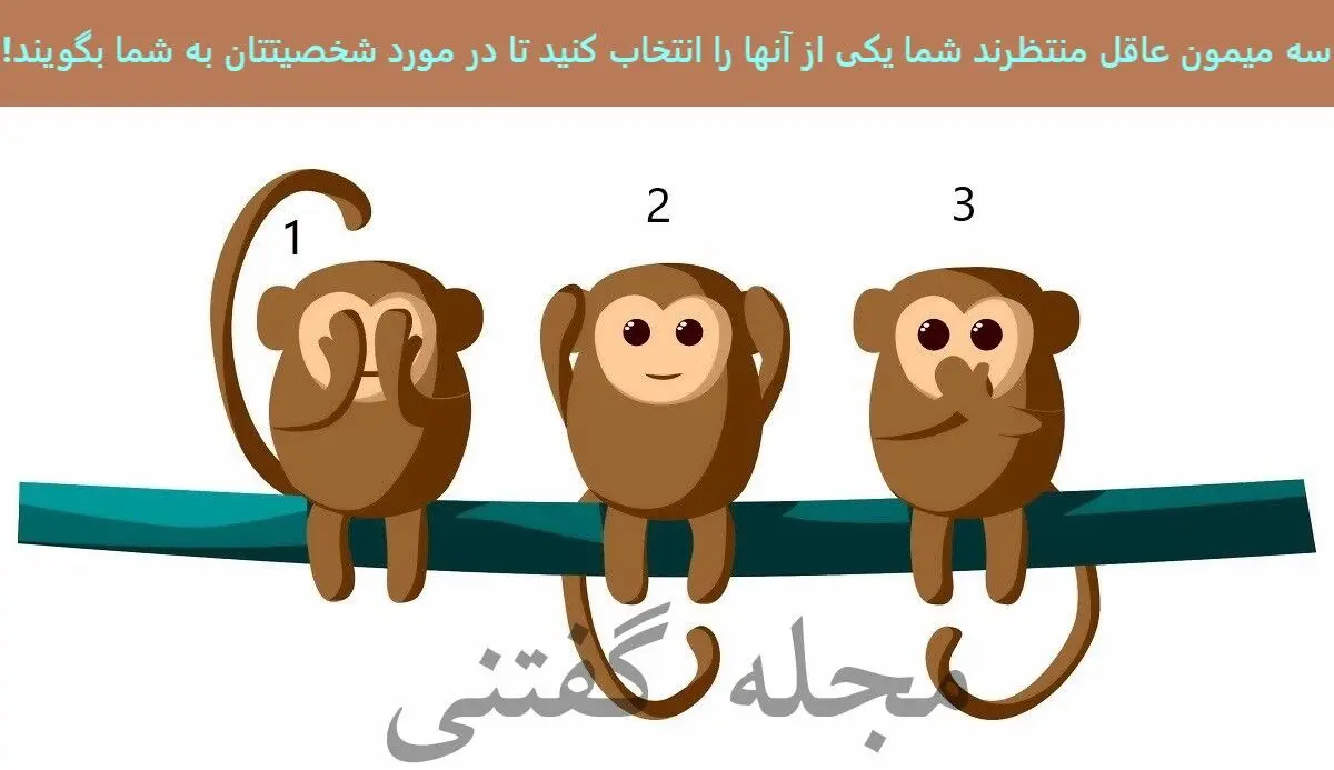 با انتخاب یک میمون حقایقی از زندگیت فاش میشه | تست شخصیت شناسی