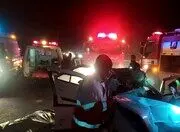 اولین تصاویر از محل تصادف زنجیره ای تکان دهنده از نیشابور