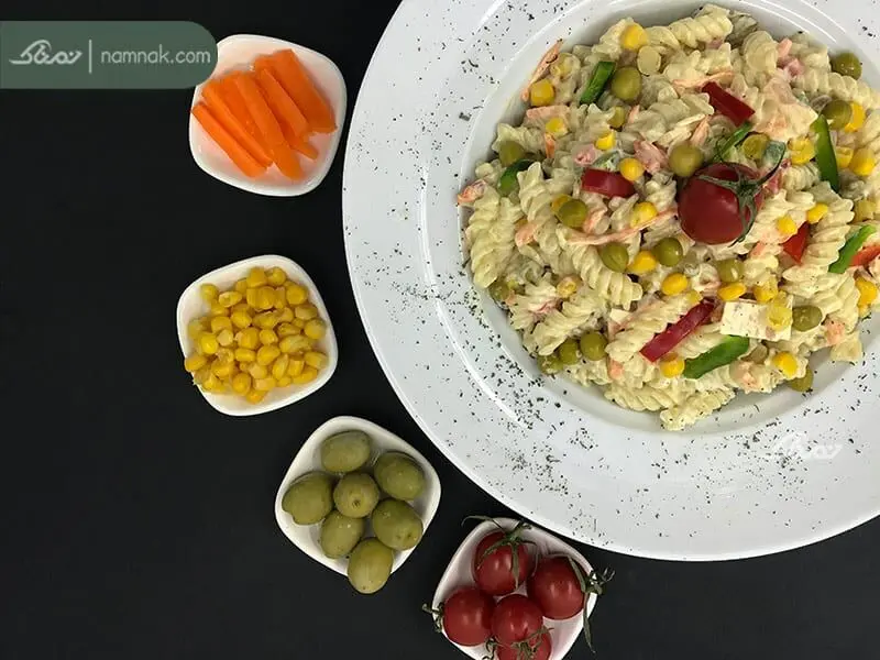 میخوای یه شام سبک و رژیمی بهت یاد بدم | طرز تهیه سالاد ماکارونی اقتصادی فقط تو نیم ساعت