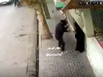 سرقت گوشی از یک خانم جوان با تهدید قمه در مشهد + فیلم