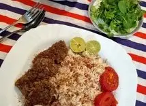 طرز تهیه کته سماقی با کباب تابه ای مخصوص | این غذا مزه بهشت میده !