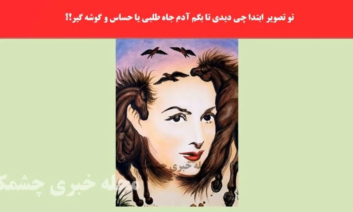 روانشناسی | تو تصویر ابتدا چی دیدی تا بگم آدم جاه طلبی یا حساس و گوشه گیر!؟
