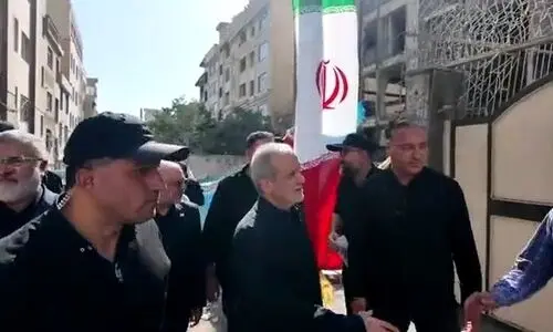 حضور پزشکیان در مناطق مسکونی تخریب شده در حمله اسرائیل