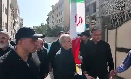 حضور پزشکیان در مناطق مسکونی تخریب شده در حمله اسرائیل