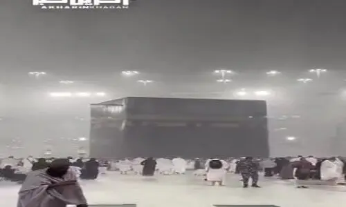 بارش باران در مکه+ویدئو