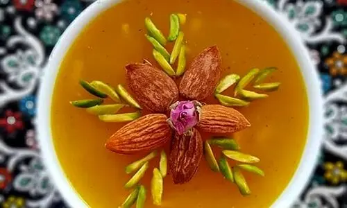 طرز تهیه ماقوت زعفرانی یزدی | خیرات روز پنج شنبه در یزد