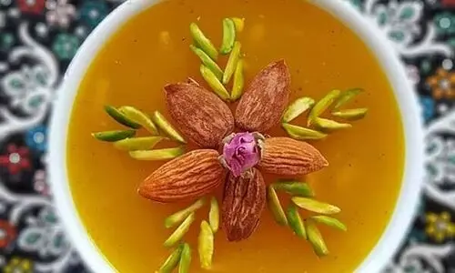 طرز تهیه ماقوت زعفرانی یزدی | خیرات روز پنج شنبه در یزد