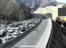 عکس عجیب از ترافیک جاده تهران - شمال