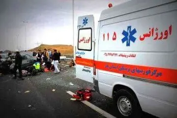 حادثه هولناک واژگونی ون در جاده کرج | ۸ نفر مصدوم شدند