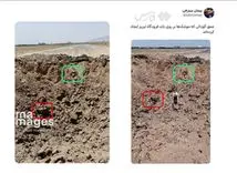 تصویری از گودال عمیق روی باند فرودگاه تبریز | بزرگنمایی حمله اسرائیل به فرودگاه تبریز 